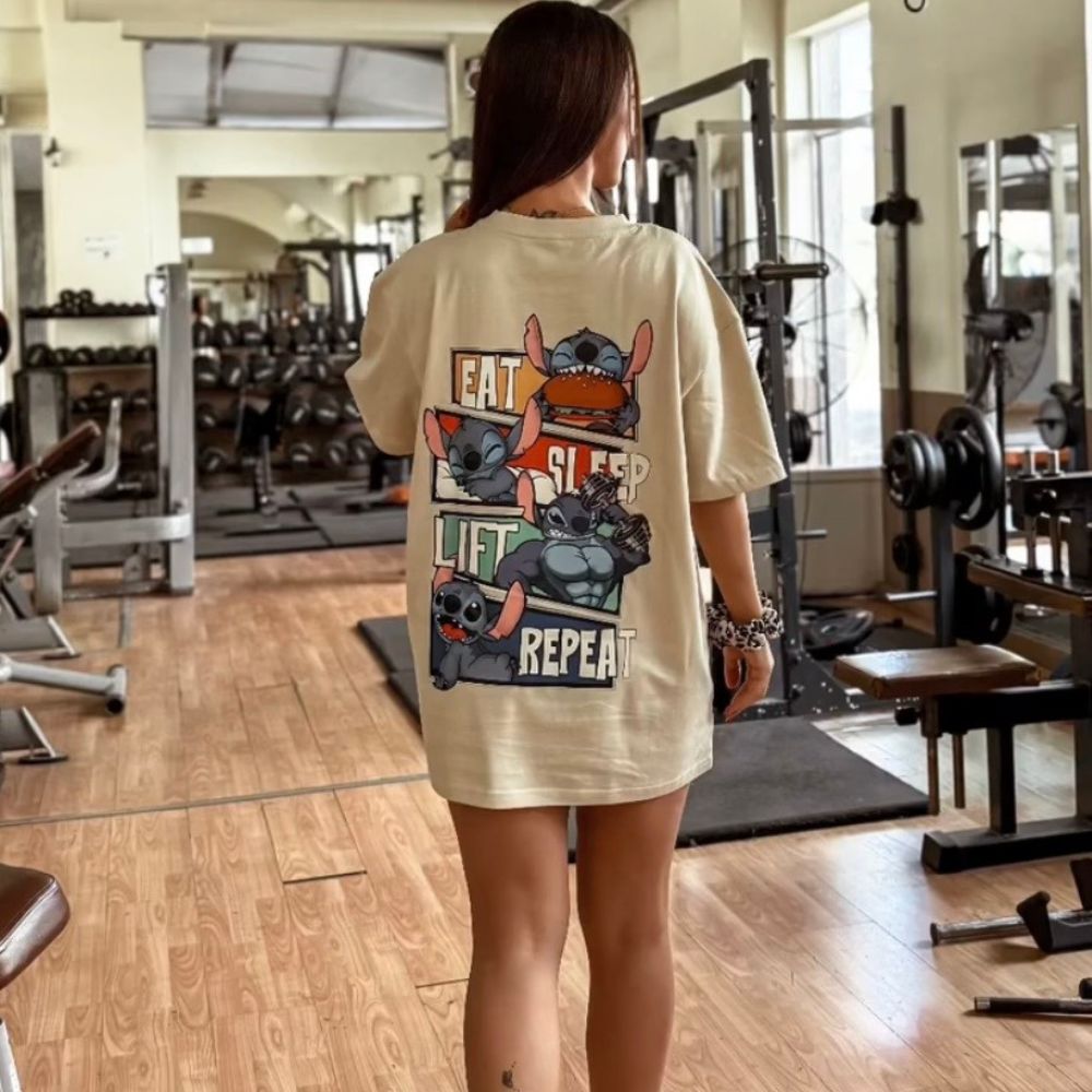 Eat Sleep Lift Repeat Oversize Shirt