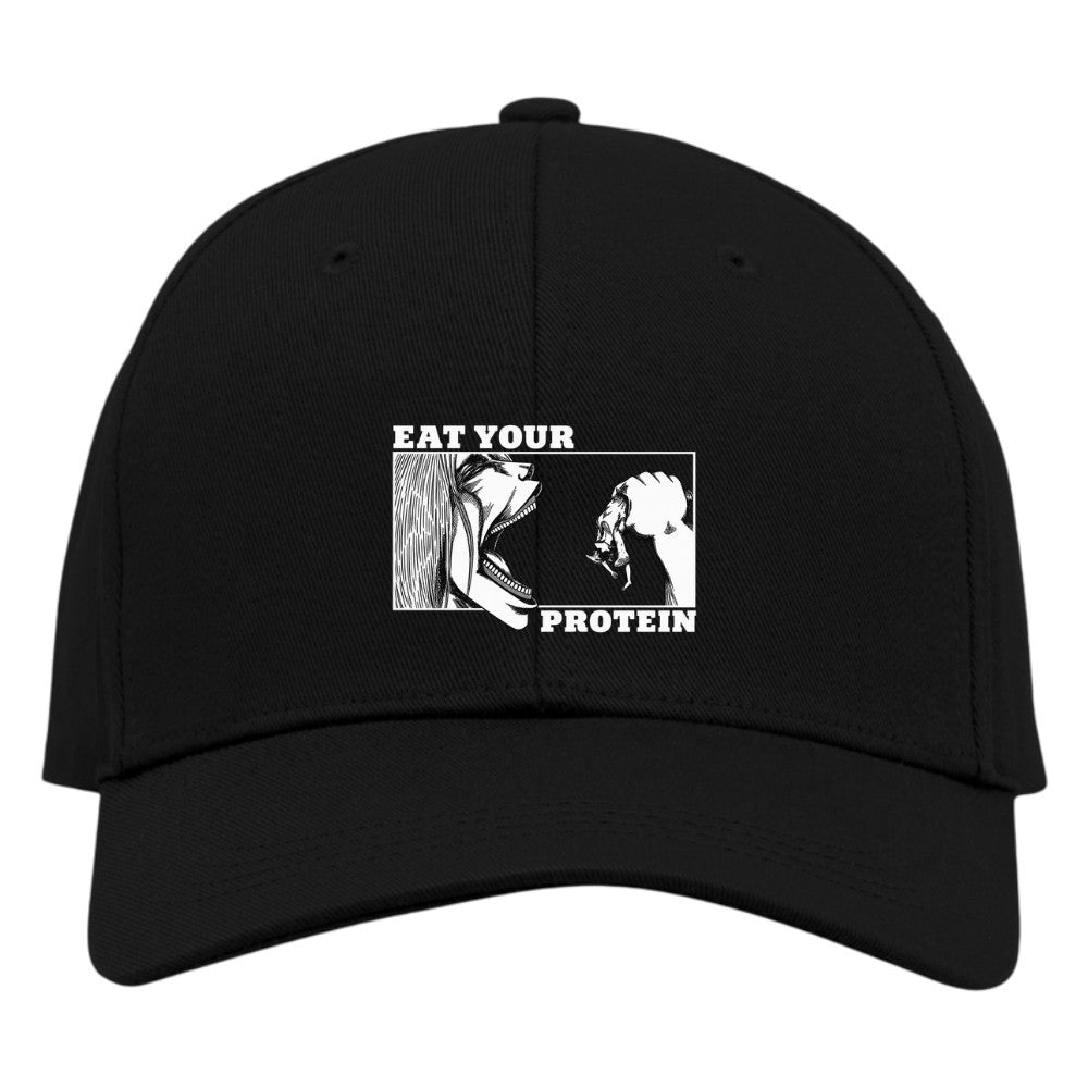 EAT YOUR PROTEIN Cap Schwarz