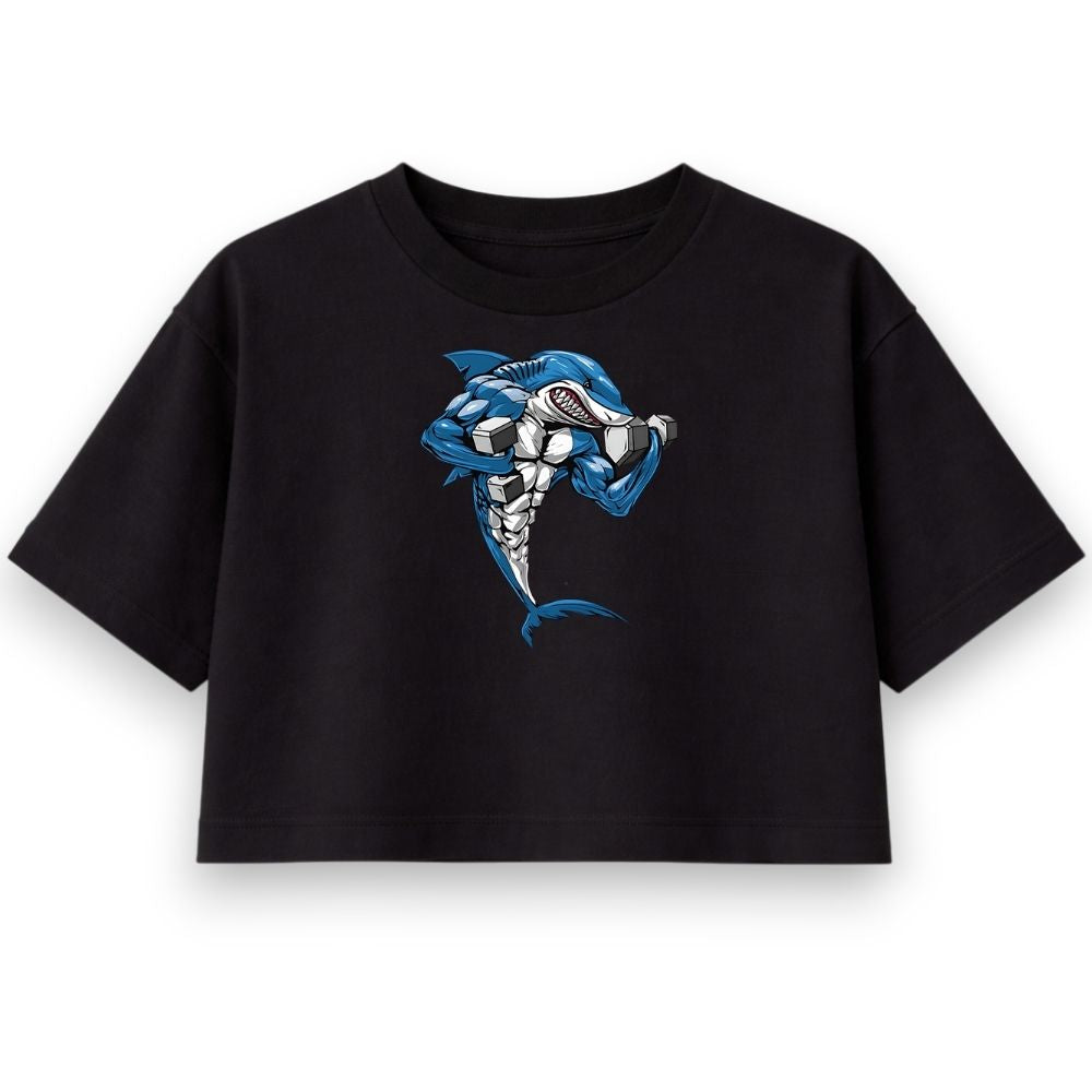 Fitness Shark Oversize Crop Top