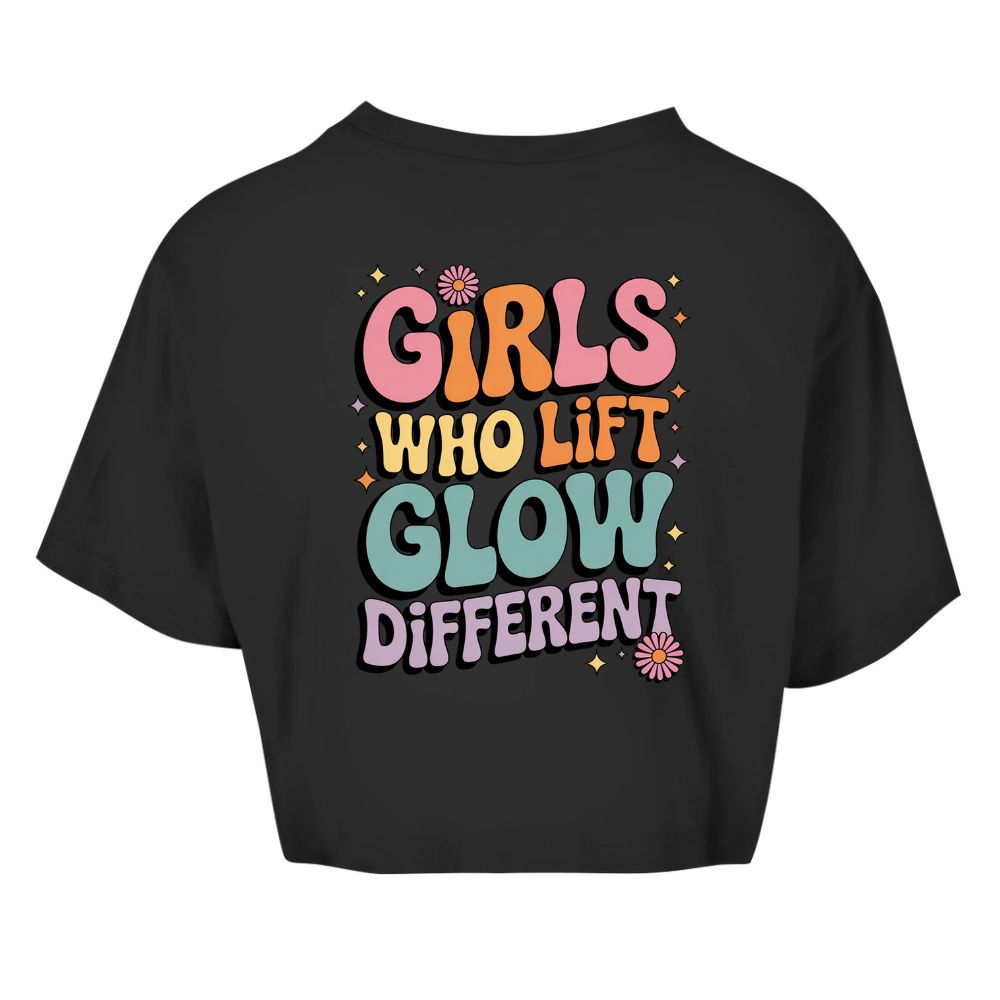 Girls Who Lift Glow Different Oversize Crop Top
