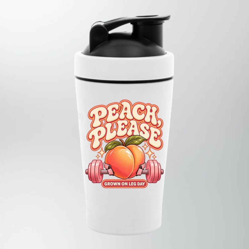 Peach Please Edelstahl Shaker Weiß