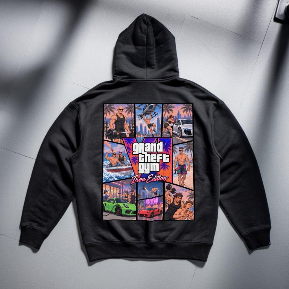 Grand Theft Gym GTA Iron Edition Hoodie