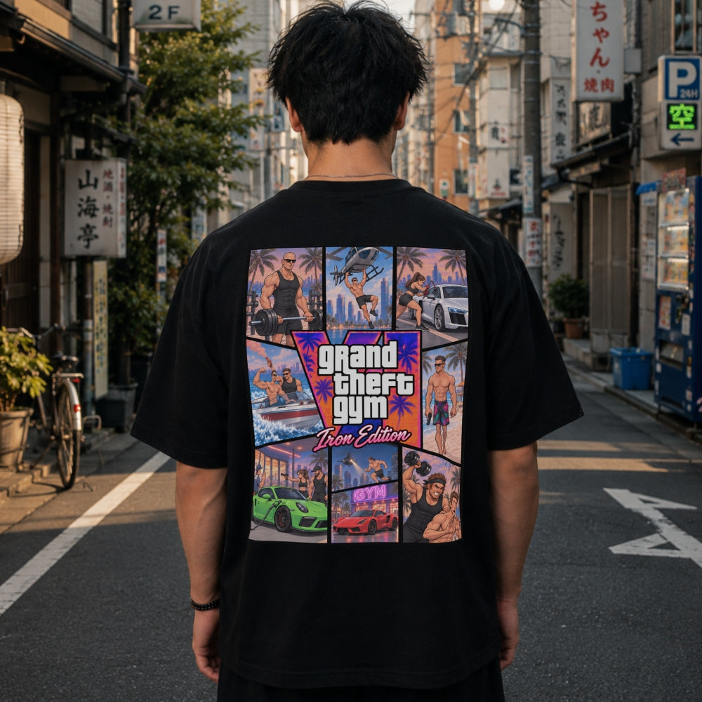 Grand Theft Gym GTA Iron Edition Oversize Shirt