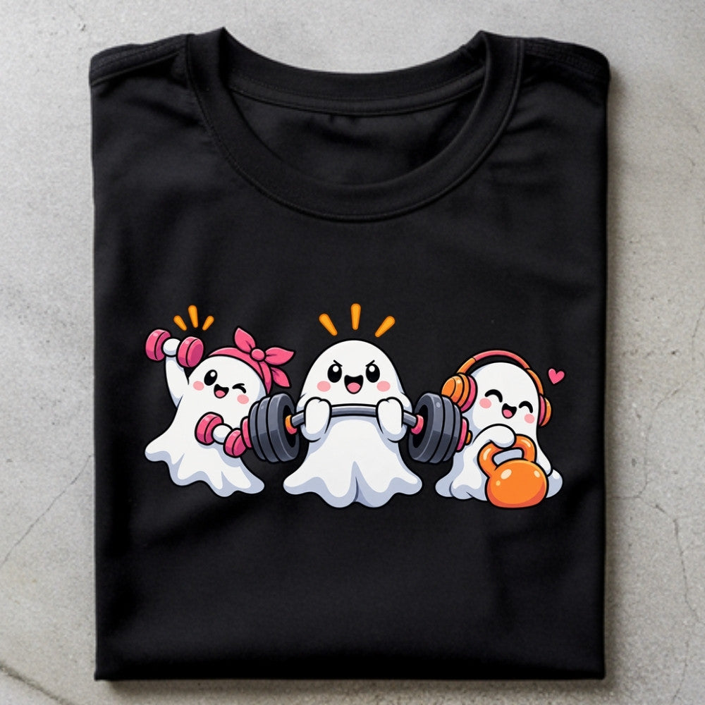 GHOST GAINS Premium Shirt Schwarz Frontprint