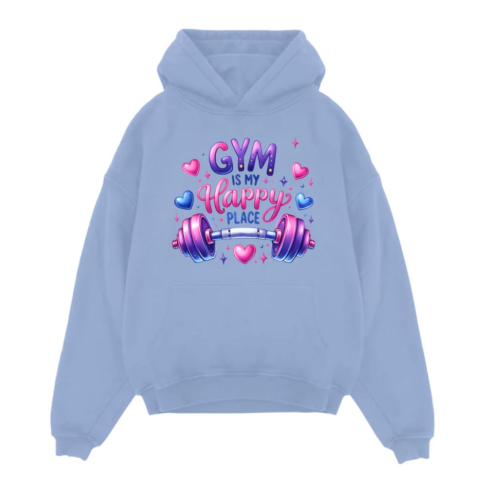 Gym Is My Happy Place Oversize Hoodie
