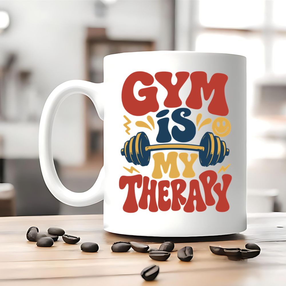 Gym Is My Therapy Tasse