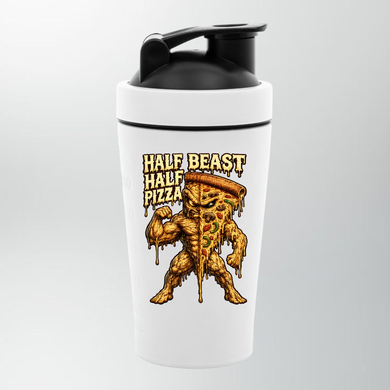 Half Beast Half Pizza Edelstahl Shaker