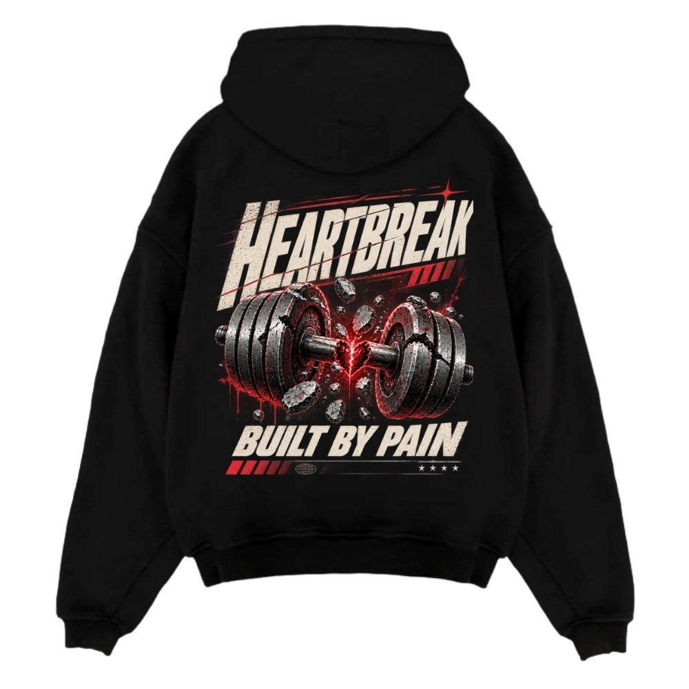 Heartbreak Oversize Hoodie Schwarz Backprint