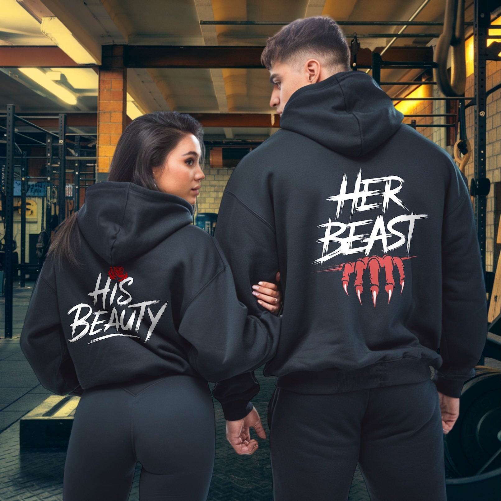 His Beauty Her Beast Couple Hoodie
