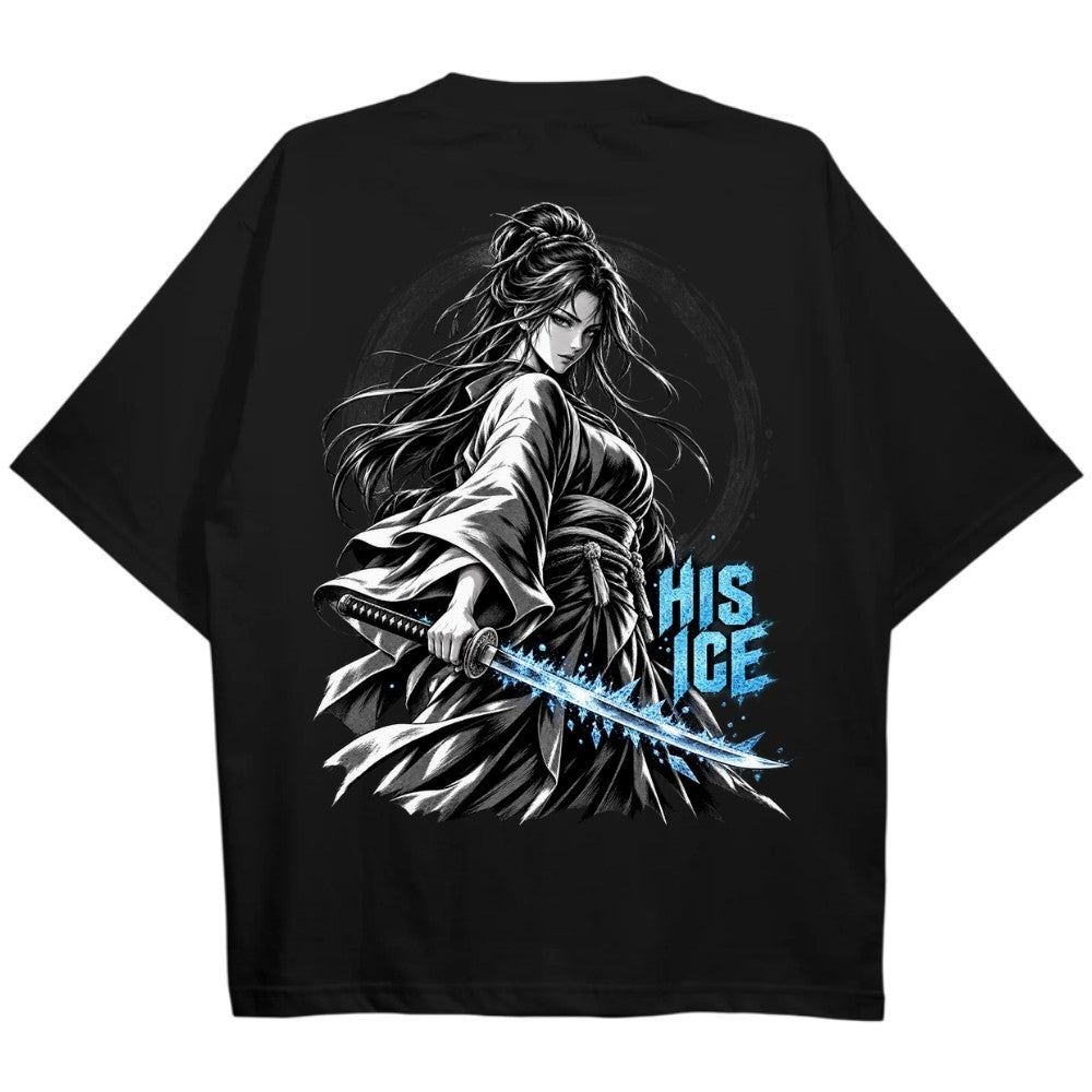 HIS ICE Oversize Shirt Schwarz Backprint