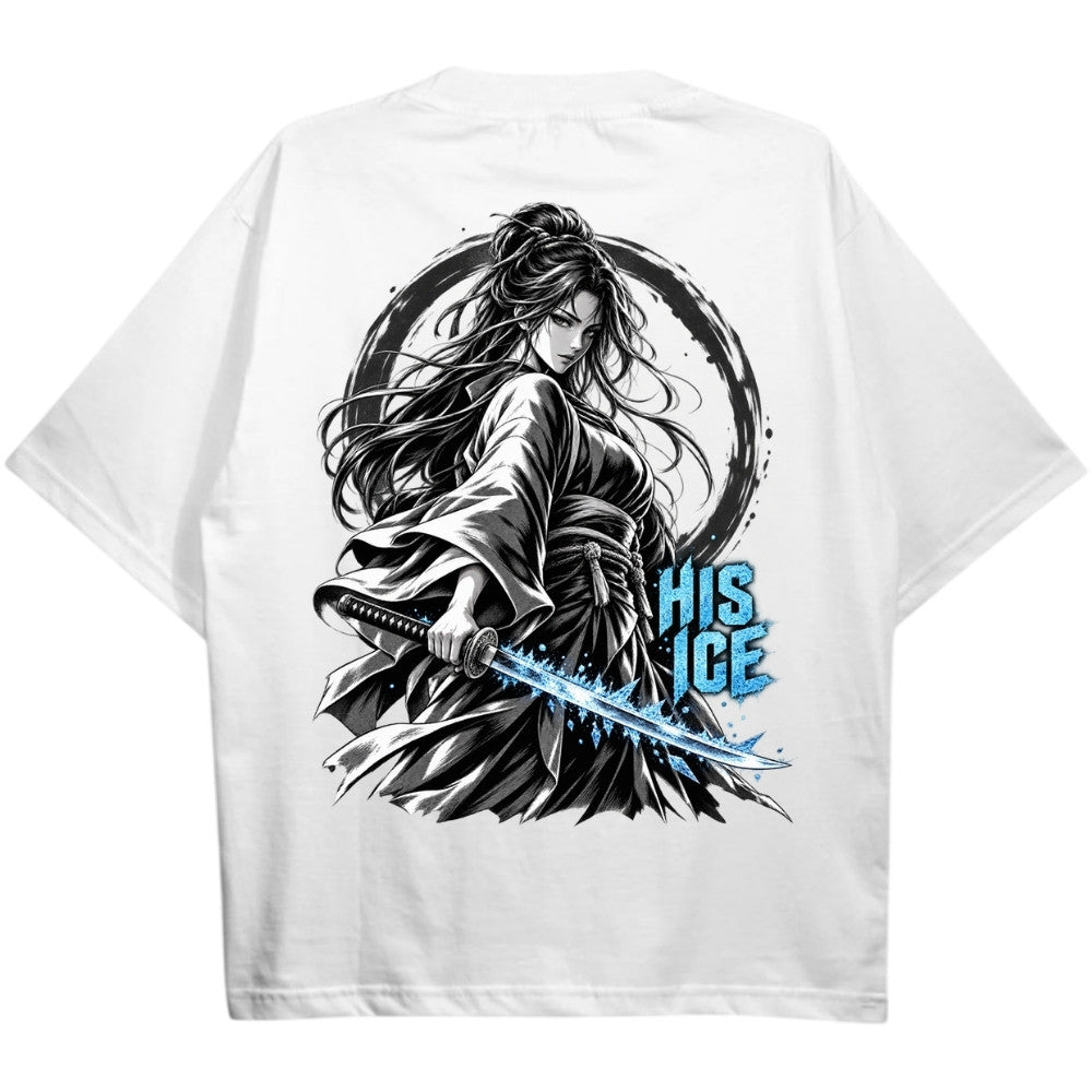 HIS ICE Oversize Shirt Weiß Backprint