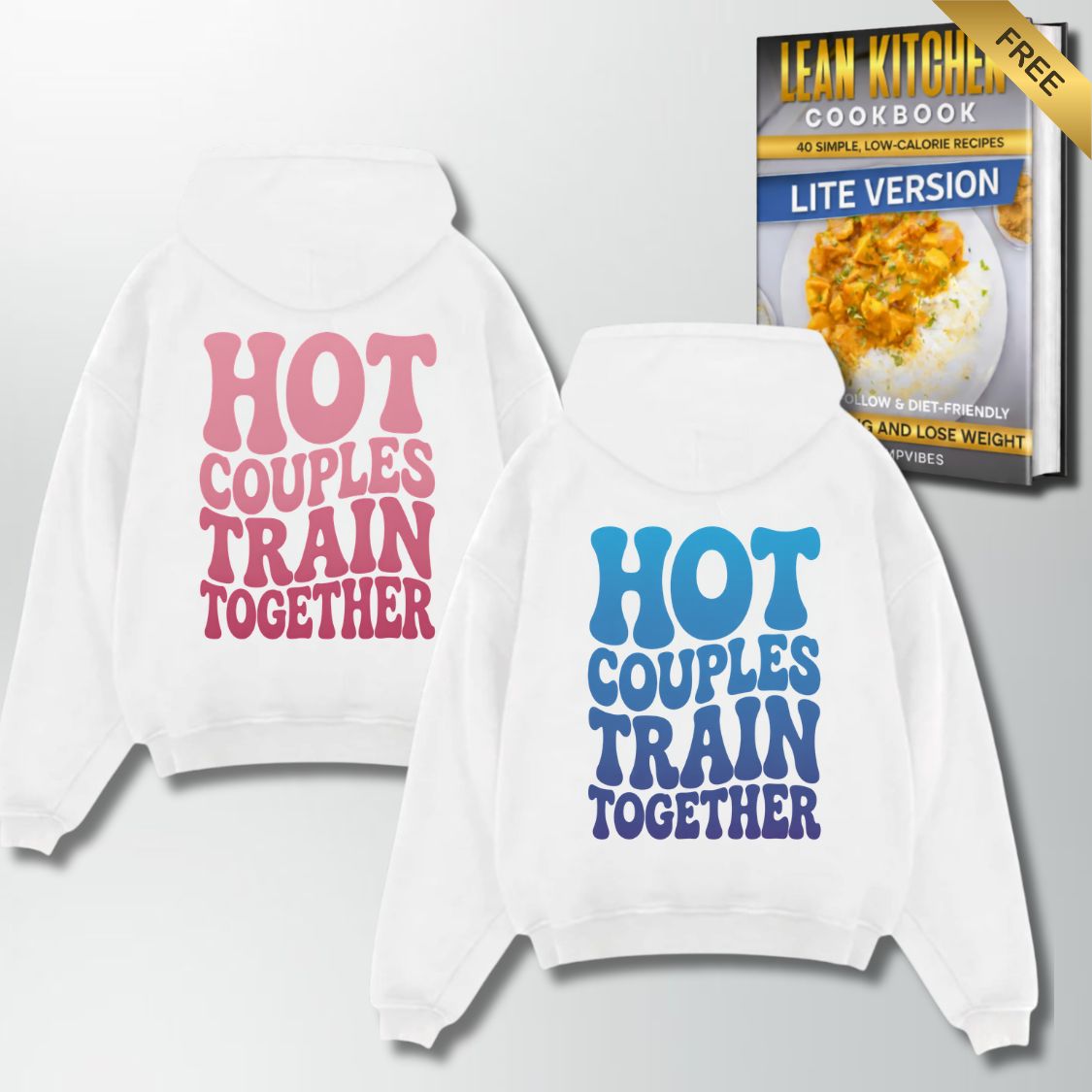 Hot Couples Train Together Couple Oversize Hoodie