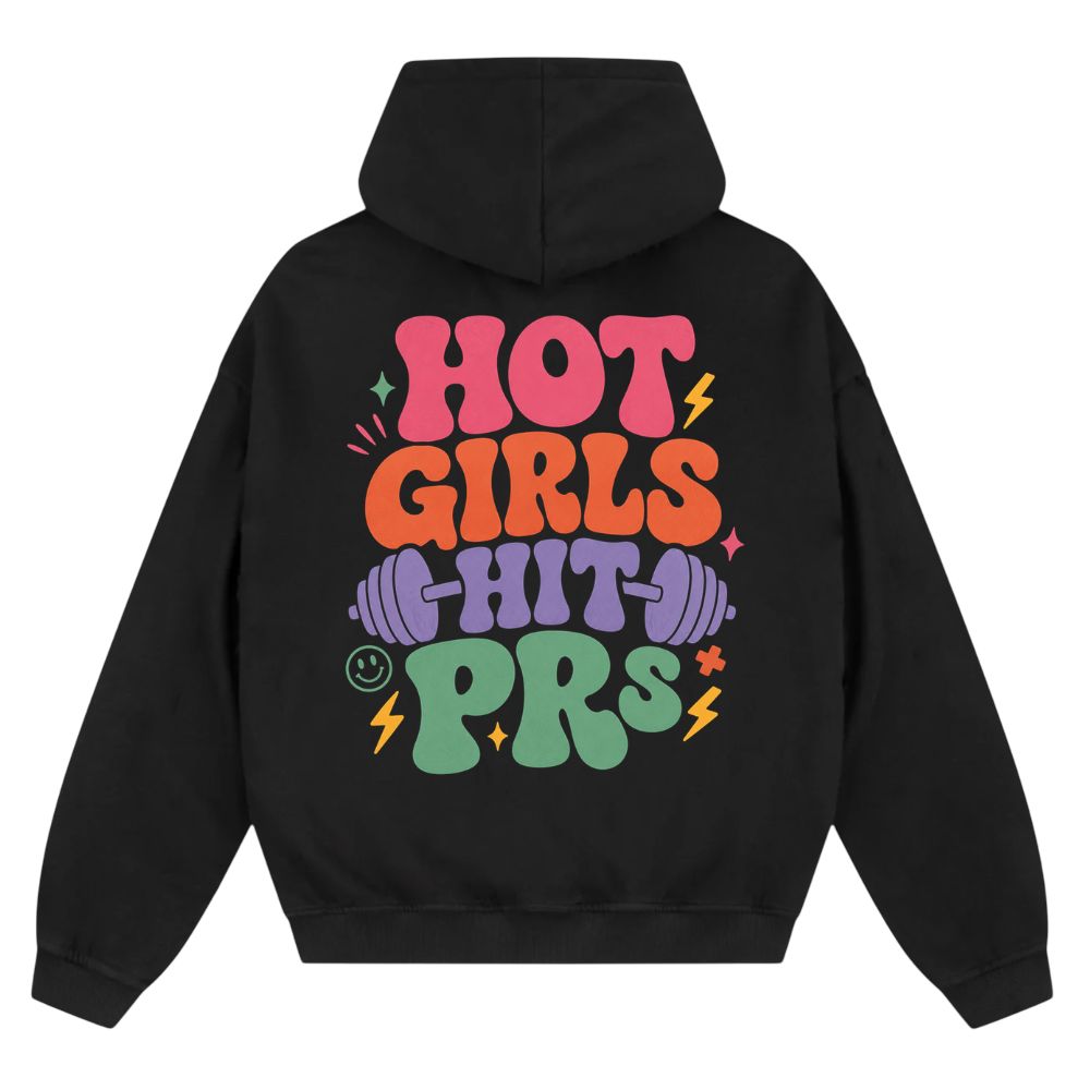 Hot Girls Hit PRs Oversize Zipper Hoodie