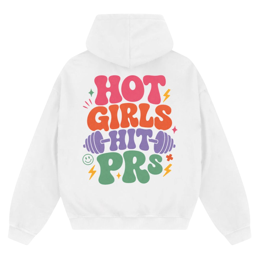 Hot Girls Hit PRs Oversize Zipper Hoodie