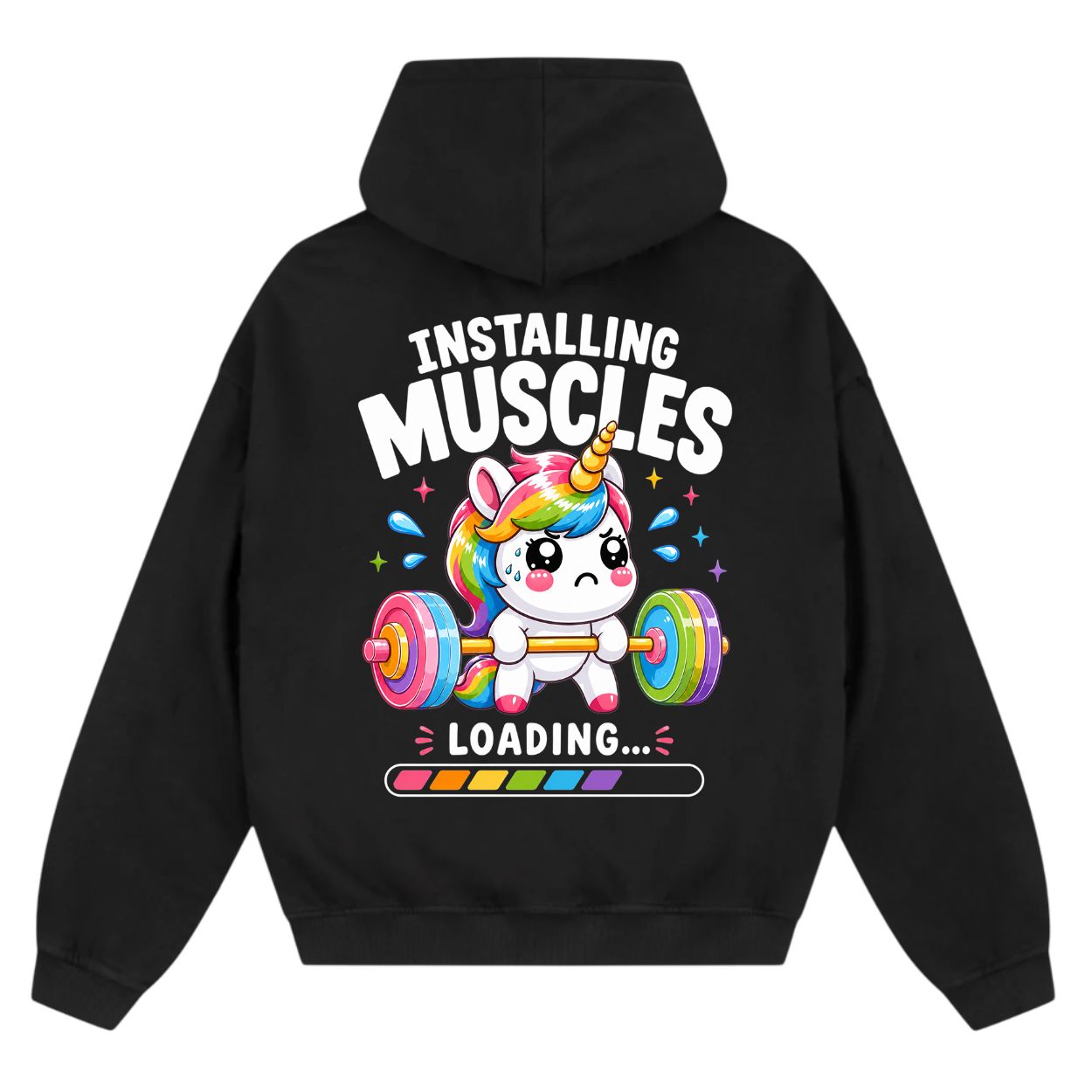 Installing Muscles Oversize Zipper Hoodie