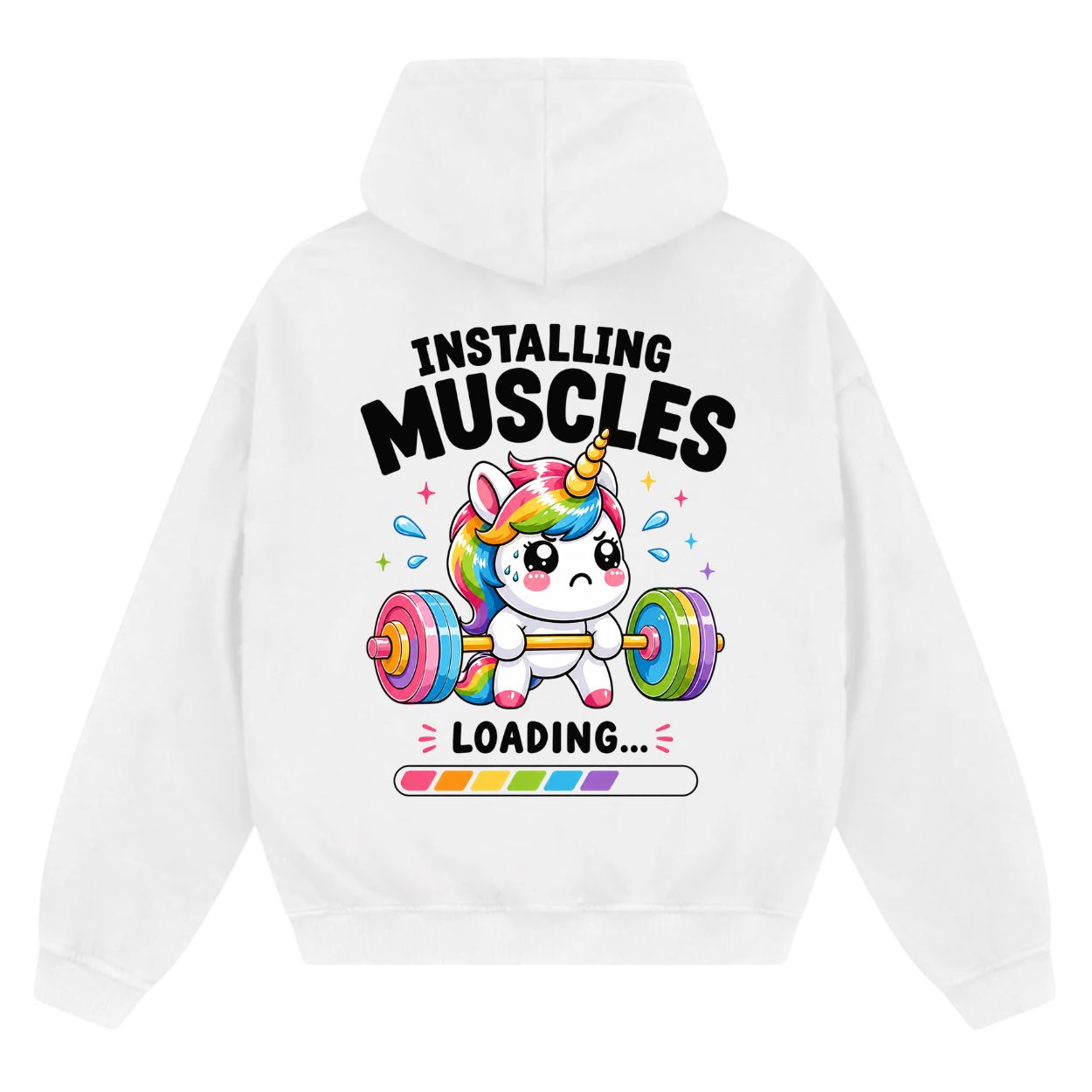 Installing Muscles Oversize Zipper Hoodie