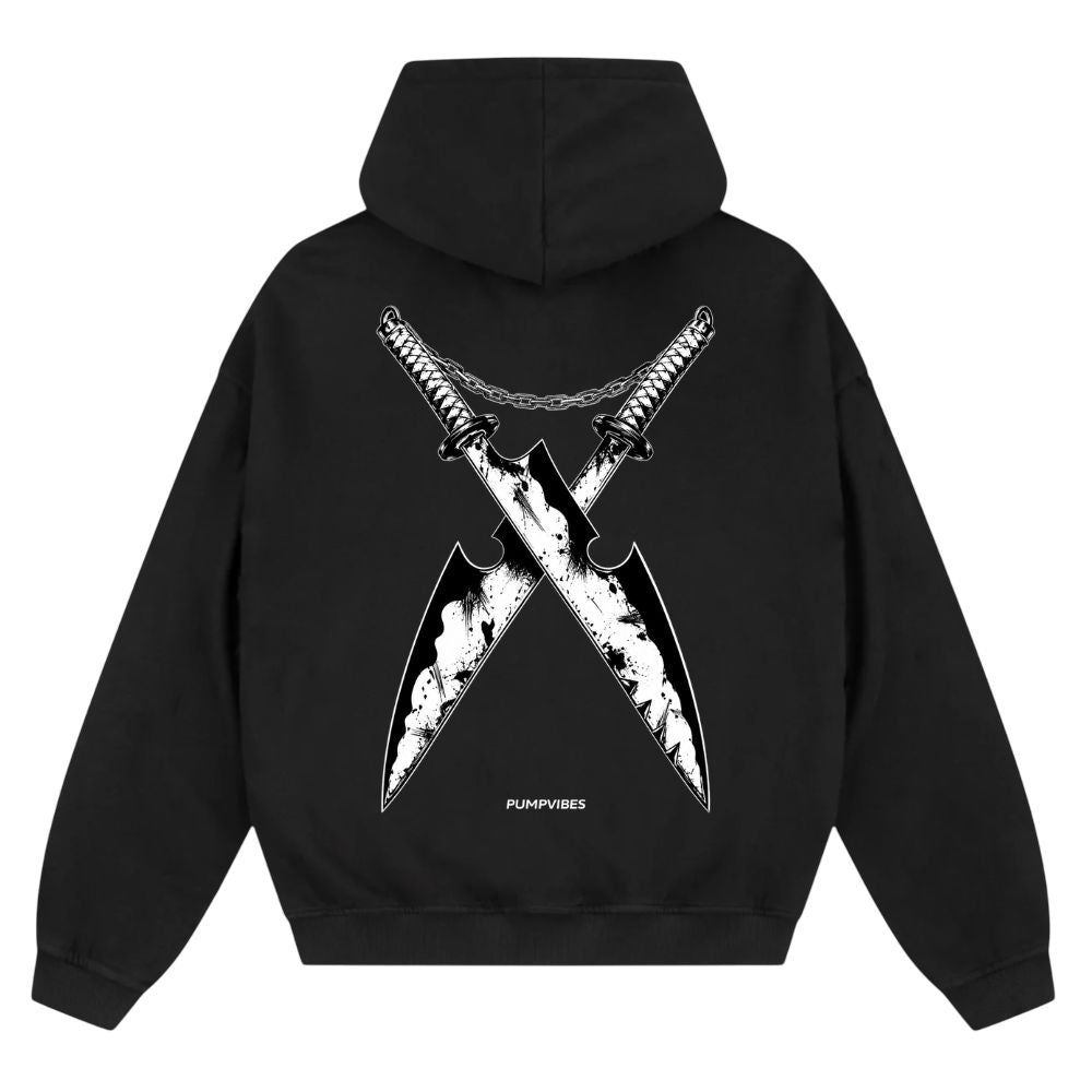 Iron Blade Oversize Zipper Hoodie