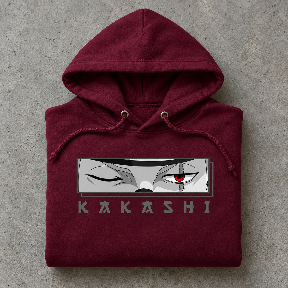 Kakashi Premium Hoodie Burgundy