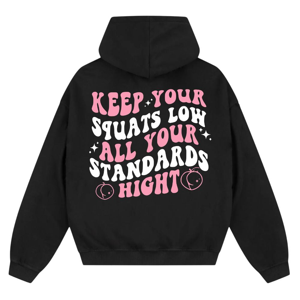 Low Squats Oversize Zipper Hoodie