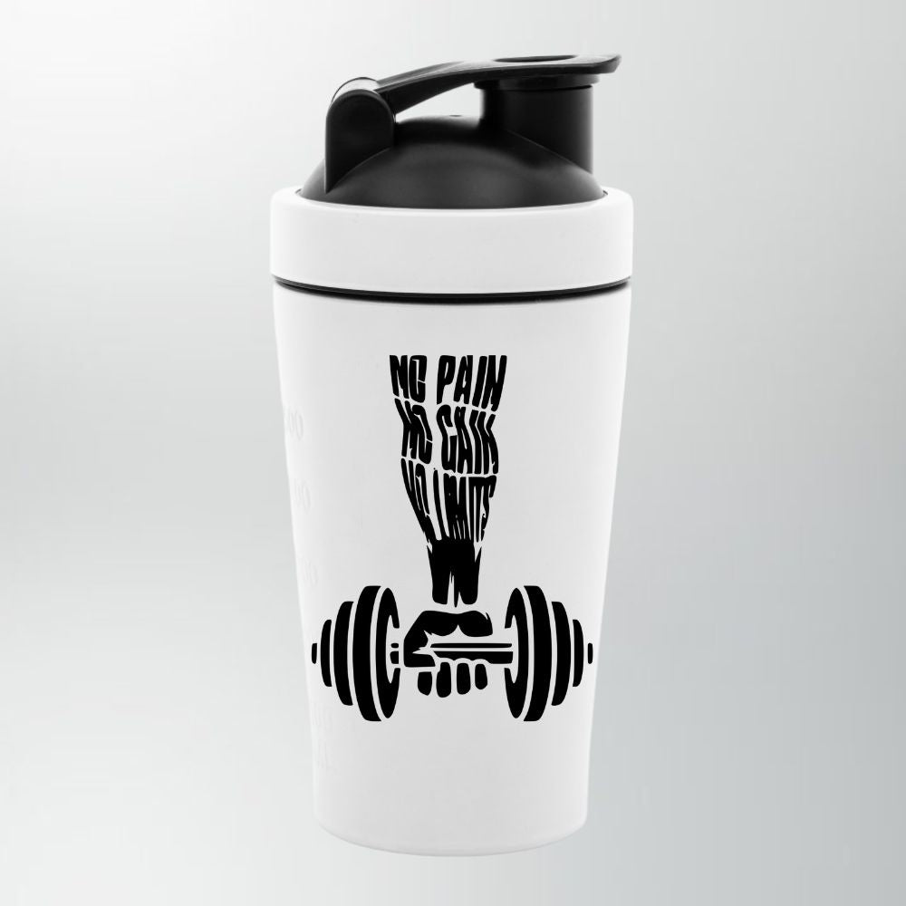No Pain No Gain Edelstahl Shaker