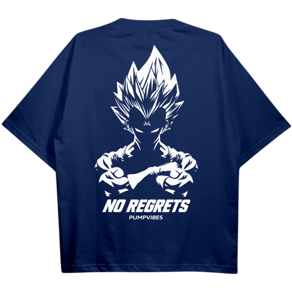No Regrets Oversize Shirt Navy Backprint