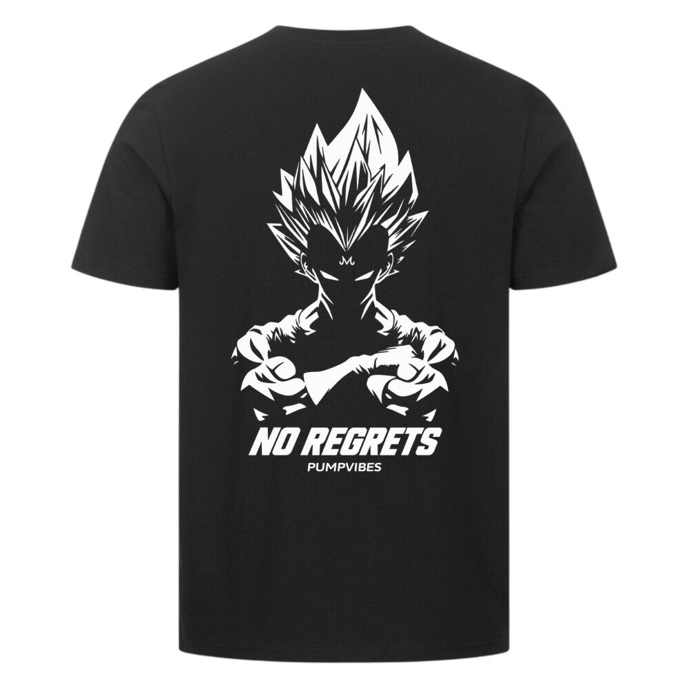 No Regrets Premium Shirt Schwarz Backprint