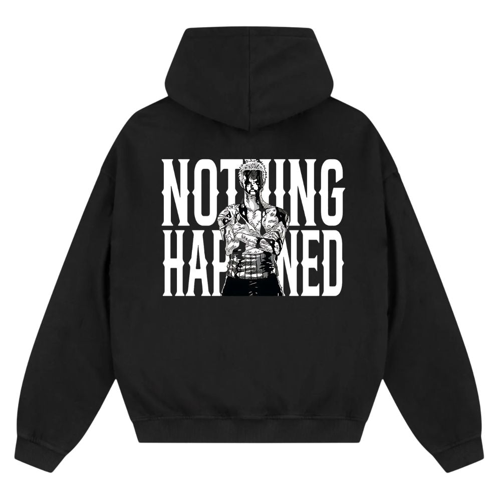 Nothing Happened Oversize Zipper Hoodie