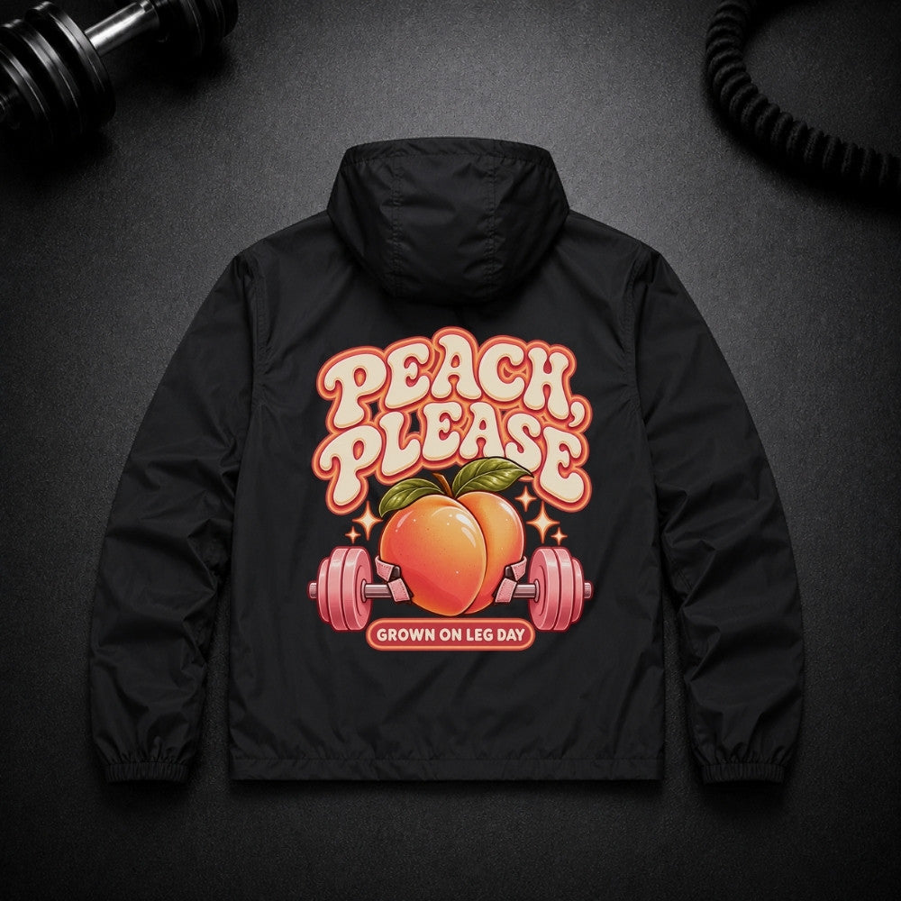 Peach Please Performance Jacket Schwarz Backprint