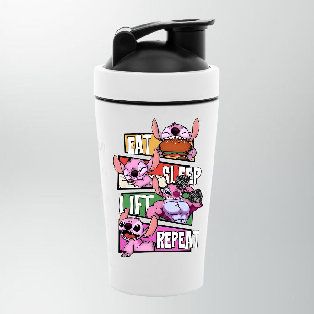Eat Sleep Lift Repeat Edelstahl Shaker