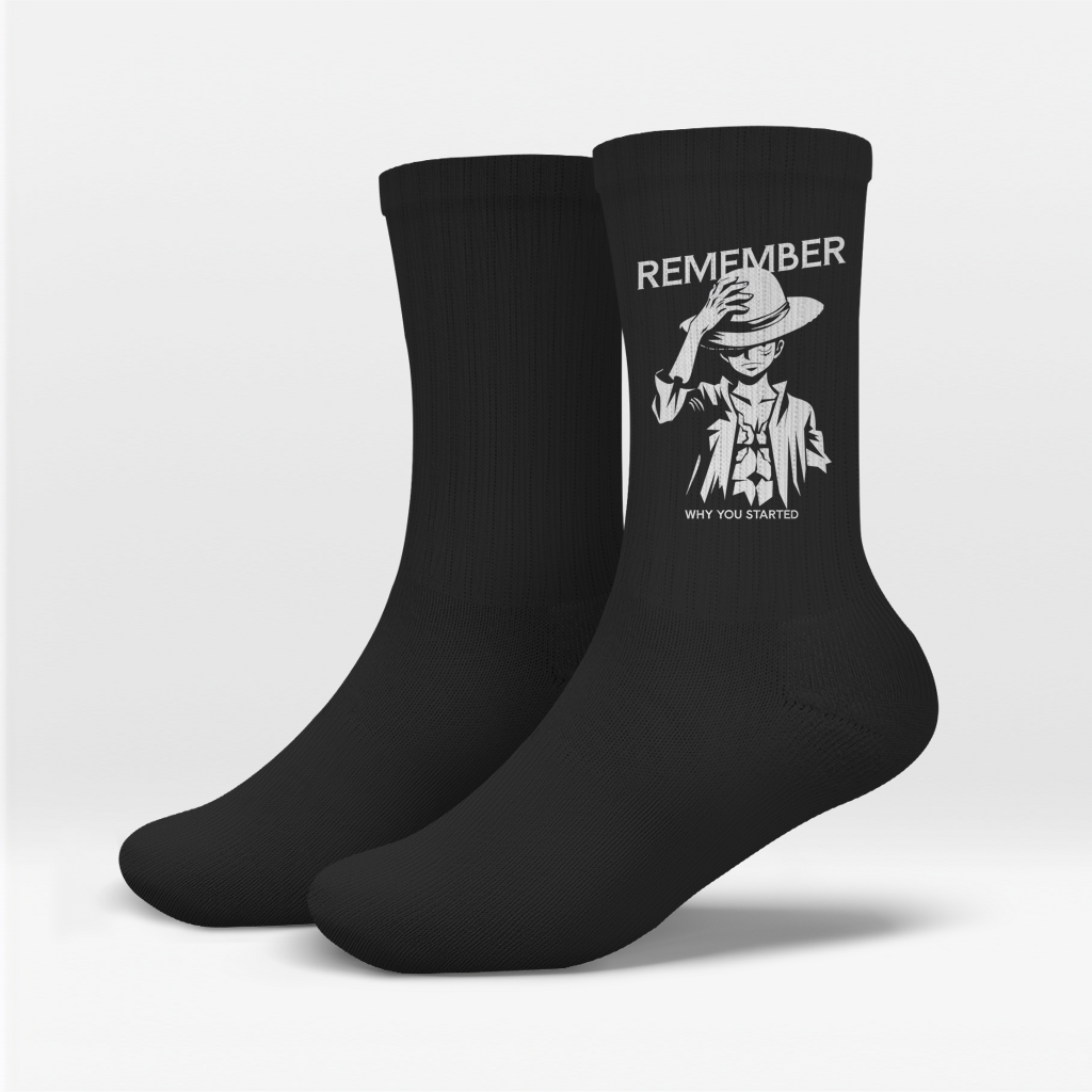 Remember Why You Started Ruffy Pirate Socken
