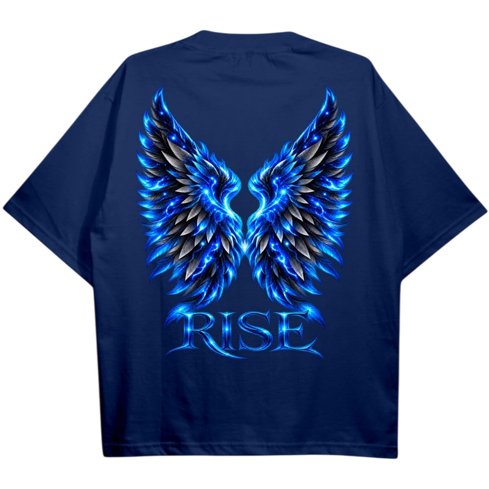 RISE Oversize Shirt Navy Backprint