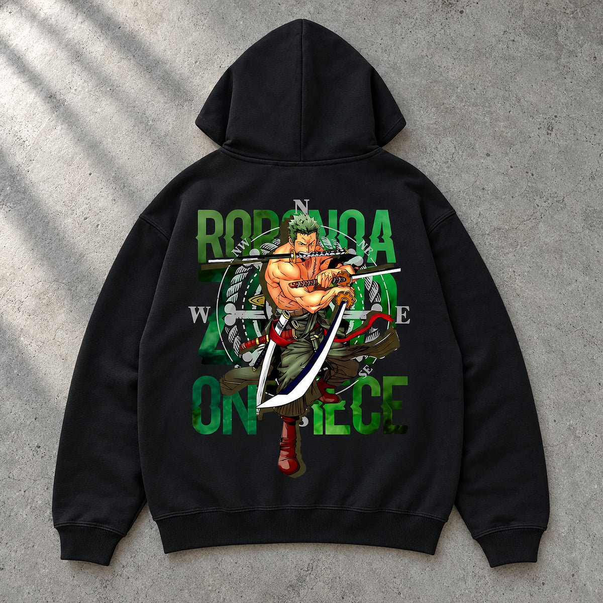 Roronoa Zoro Premium Hoodie Schwarz