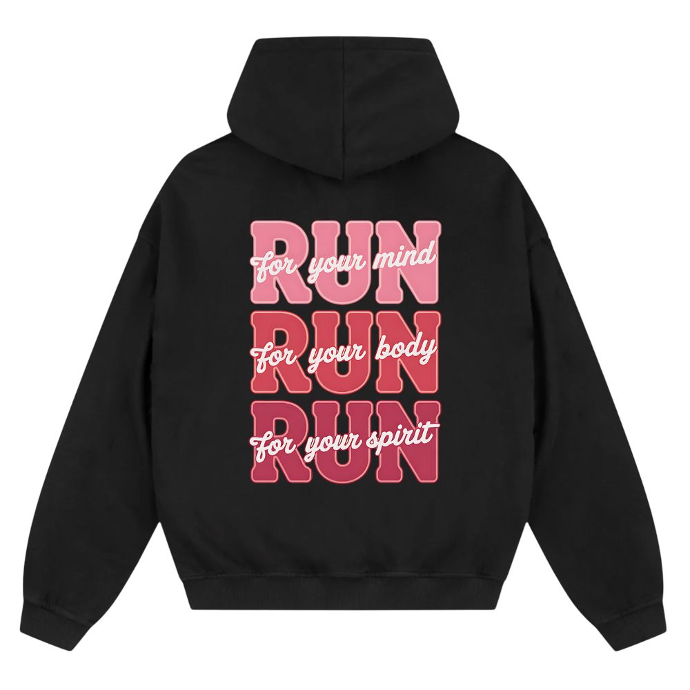 Run Oversize Zipper Hoodie
