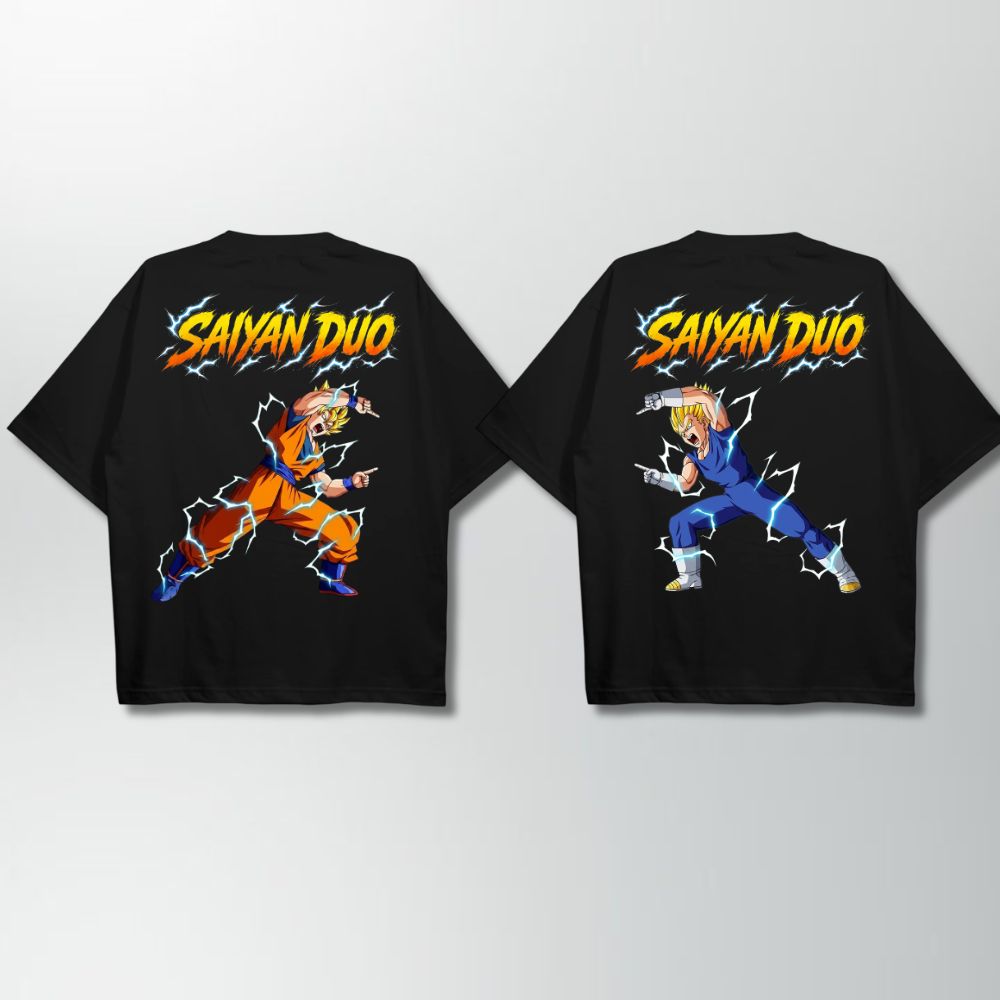 Saiyan Duos Couple Oversize Shirt