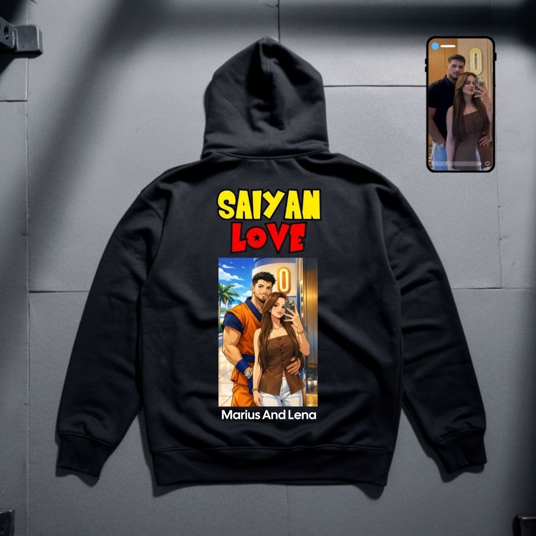 Saiyan Love Hoodie Personalisiert