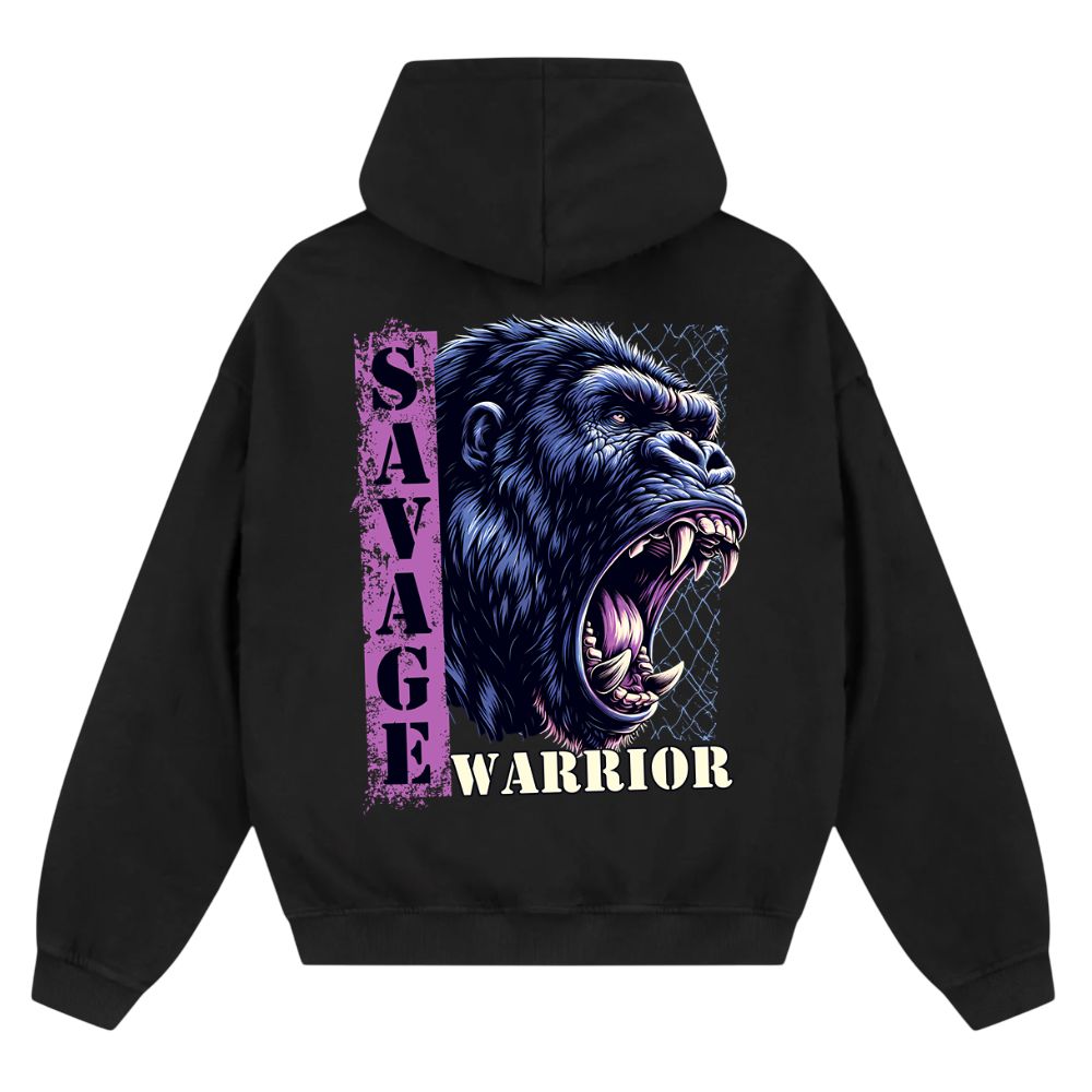 Savage Warrior Oversize Zipper Hoodie