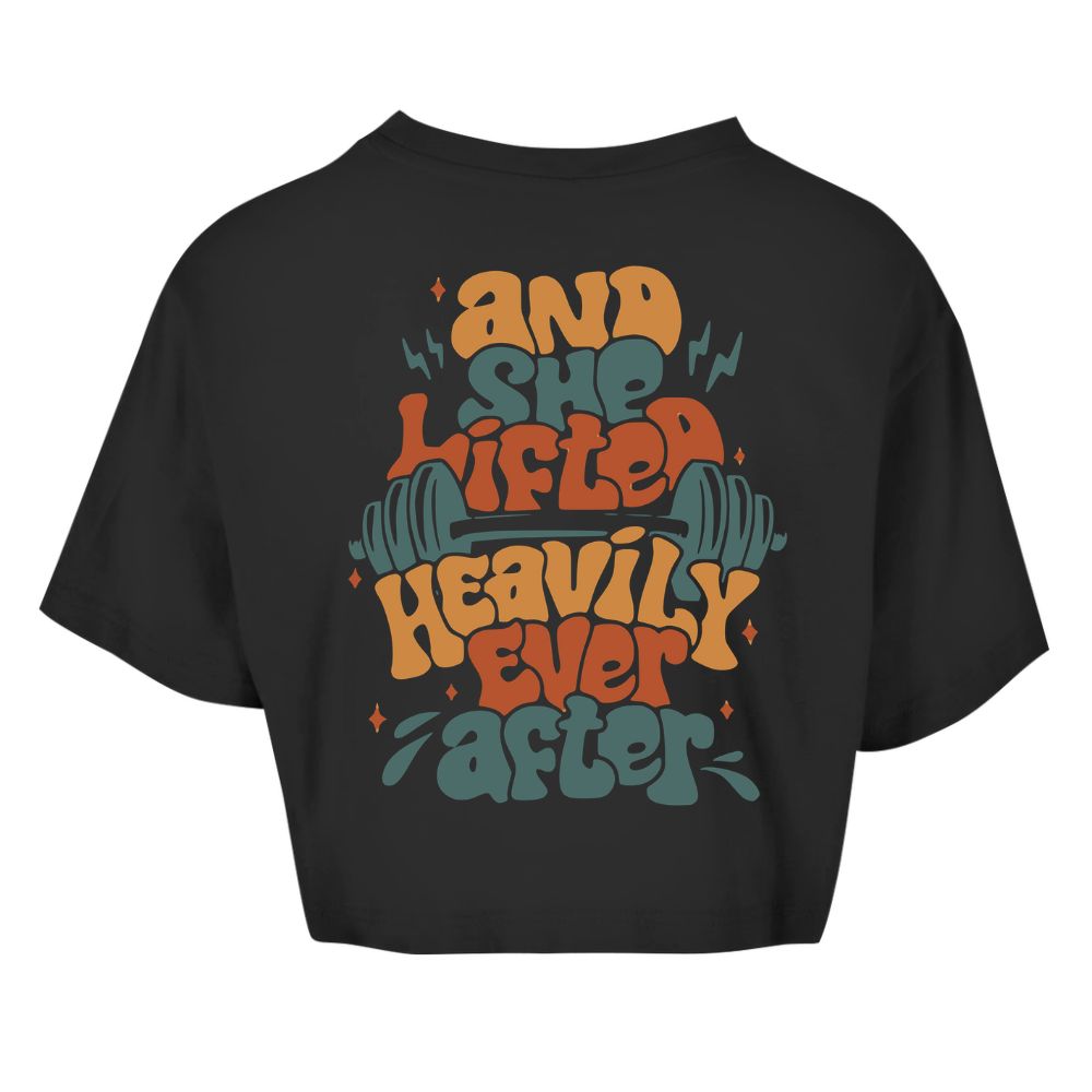 And She Lifted Heavily Ever After Oversize Crop Top