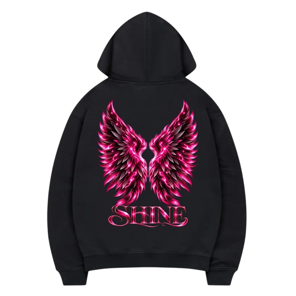 SHINE Premium Hoodie Schwarz Backprint