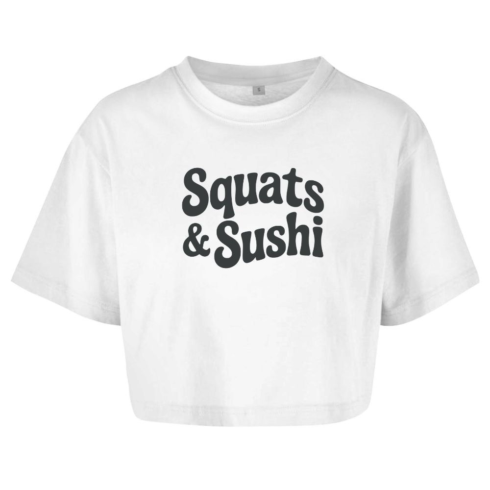 Squats And Sushi Oversize Crop Top