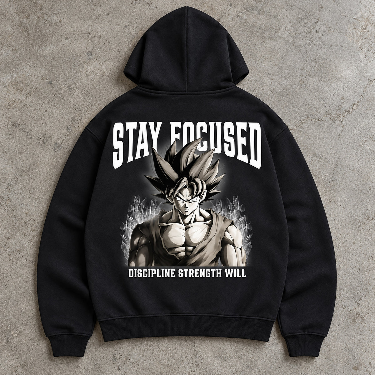 Stay Focused Premium Hoodie Schwarz