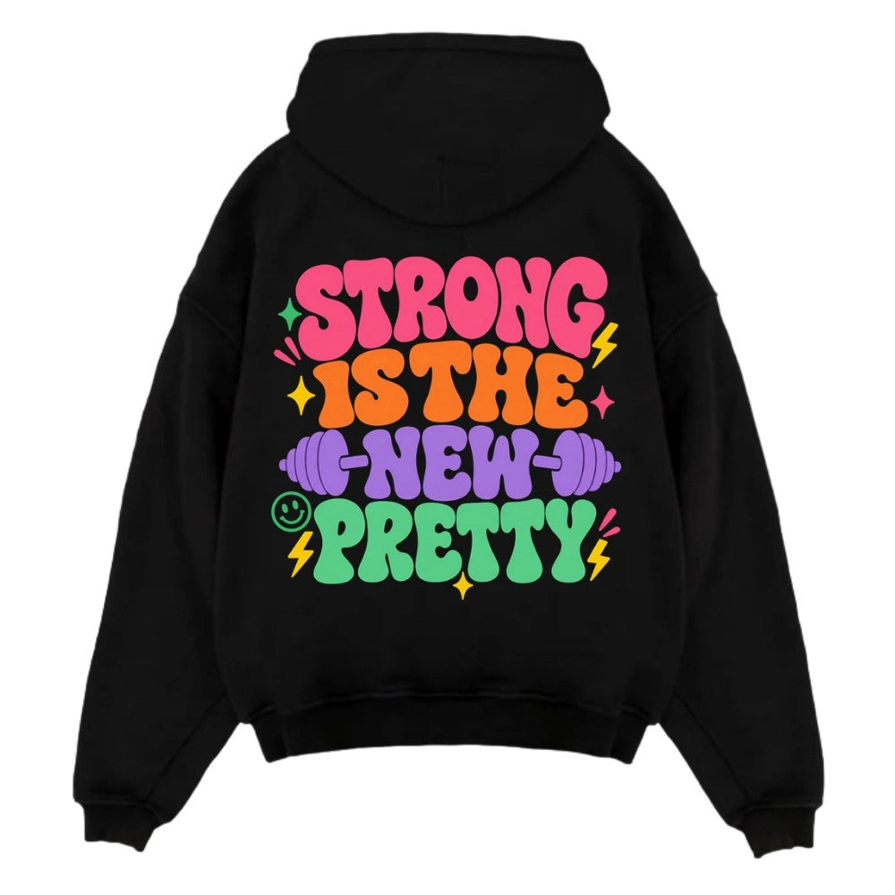 Strong Is The New Pretty Oversize Hoodie Schwarz