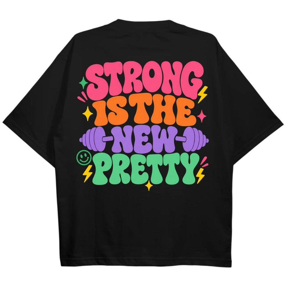 Strong Is The New Pretty Oversize Shirt Schwarz
