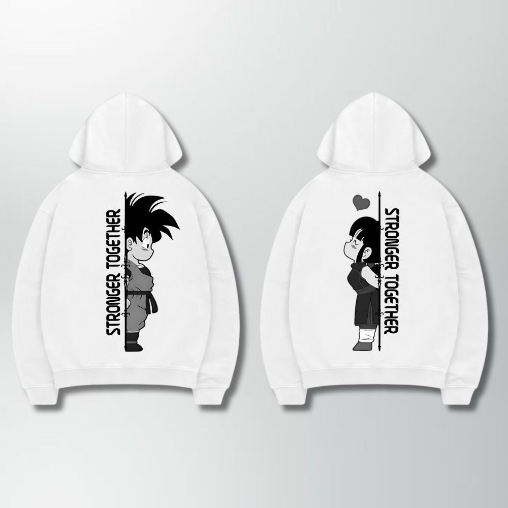 Stronger Together Goku Chichi Couple Hoodie