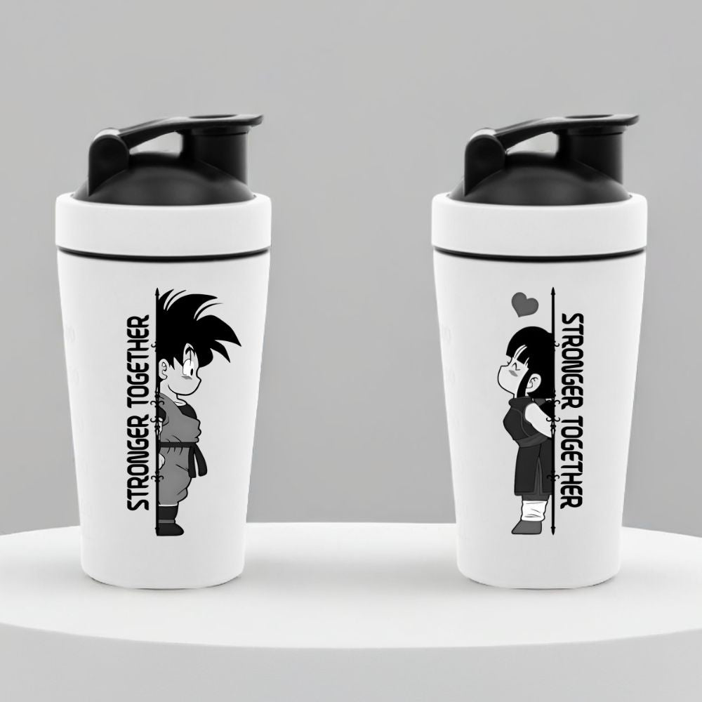 Stronger Together Goku Chichi Couple Shaker
