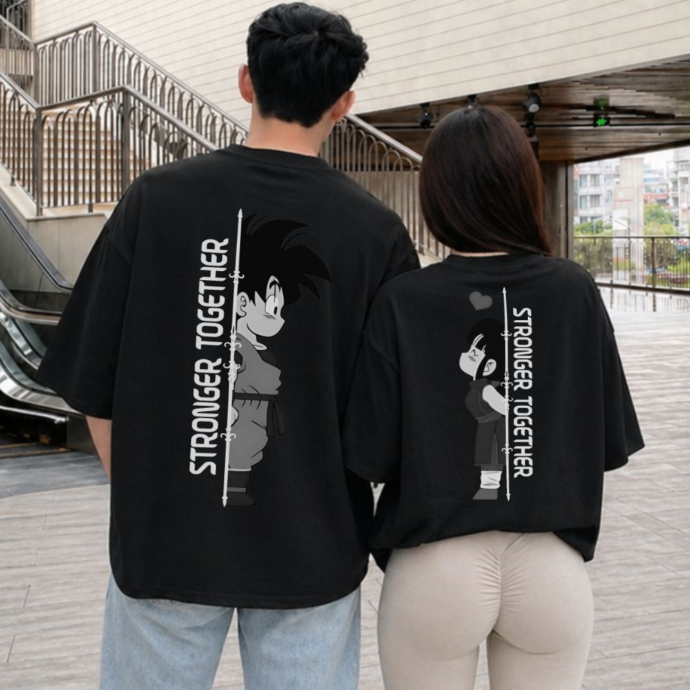 Stronger Together Goku Chichi Oversize Shirt