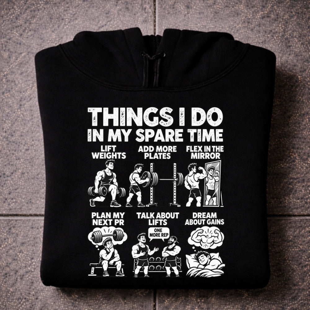 THINGS I DO Oversize Hoodie Schwarz