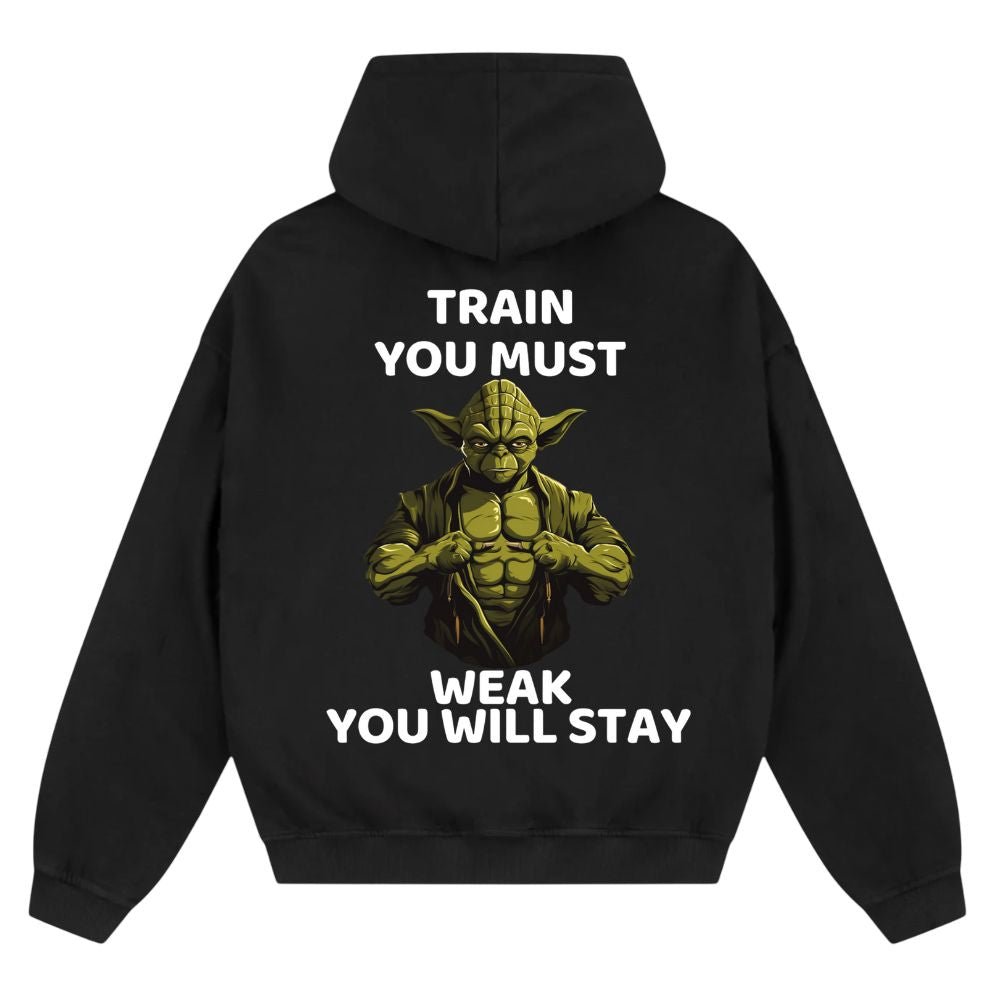 Train You Must Oversize Zipper Hoodie