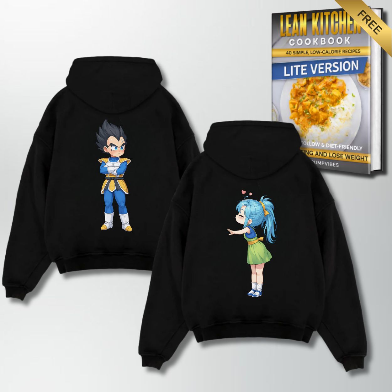 Vegeta x Bulma Couple Oversize Hoodie
