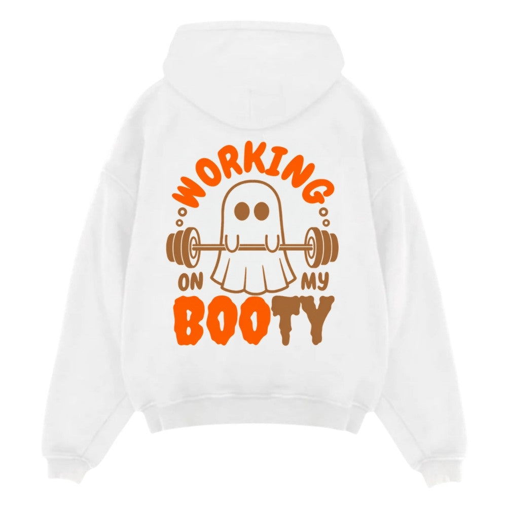 Working Booty Oversize Hoodie Weiß