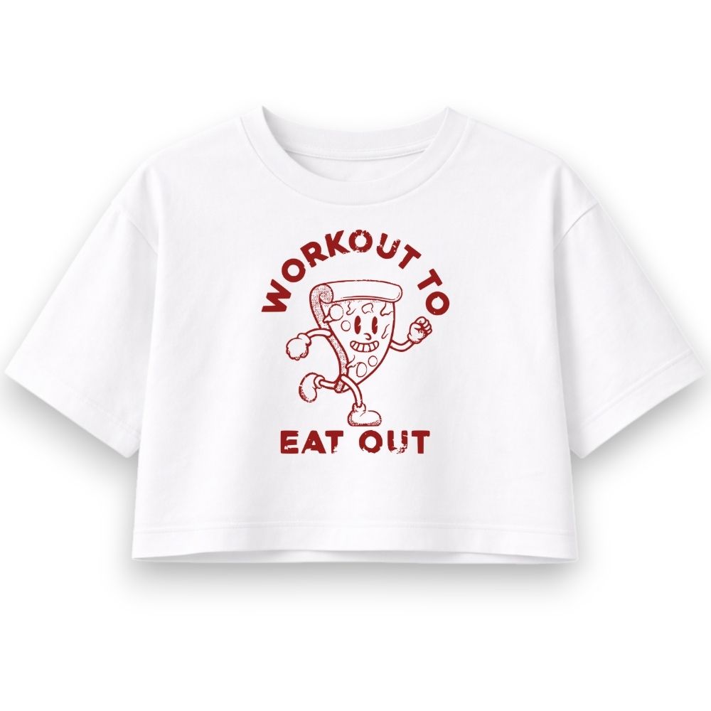 Workout To Eat Out Oversize Crop Top
